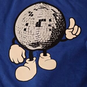 Champion LCD Soundsystem Disco Ball Mascot Sweatshirt Retro Streetwear Blue Med